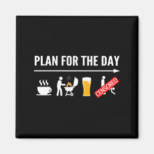 Funny bbq shirts for men coffee grilling beer magnet