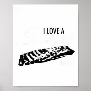 Funny Bbq Shirts Love A Sweet Rib Rack Pitmasters Poster