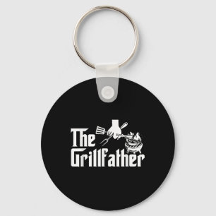 Funny Bbq Shirts - The Grillfather Pitmaster Grill Keychain