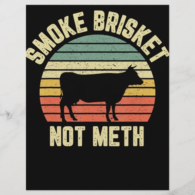 Funny Bbq  Smoke Brisket Not Novelty Grilling Flyer (Front)