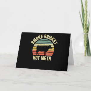 Funny Bbq Smoke Brisket Not Novelty Grilling Holiday Card
