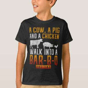 Funny Bbq Smoked Meat Pork Grilling Bar Gift Barbe T-Shirt