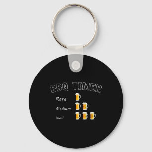 Funny Bbq Smoked Steak Beer Drinking Gift Barbecue Keychain