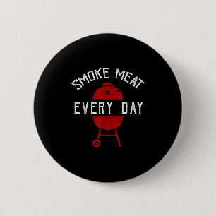 Funny Bbq Smoker Accessory Pitmaster Dad Grilling  2 Inch Round Button