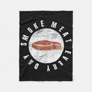 Funny Bbq Smoker Accessory Pitmaster Dad Grilling  Fleece Blanket