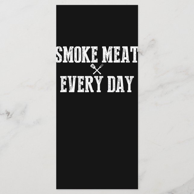 Funny Bbq Smoker Accessory Pitmaster Dad Grilling Menu (Front)
