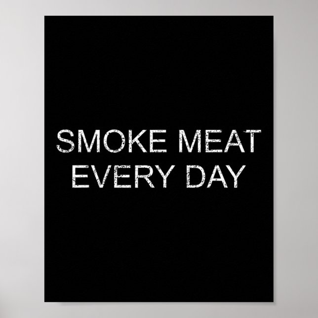 Funny Bbq Smoker Accessory Pitmaster Dad Grilling  Poster (Front)