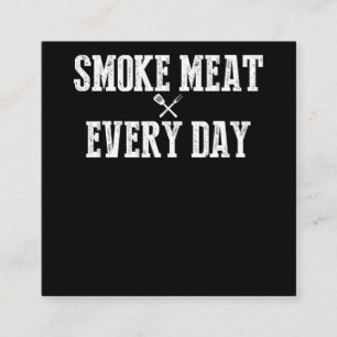 Funny Bbq Smoker Accessory Pitmaster Dad Grilling Square Business Card