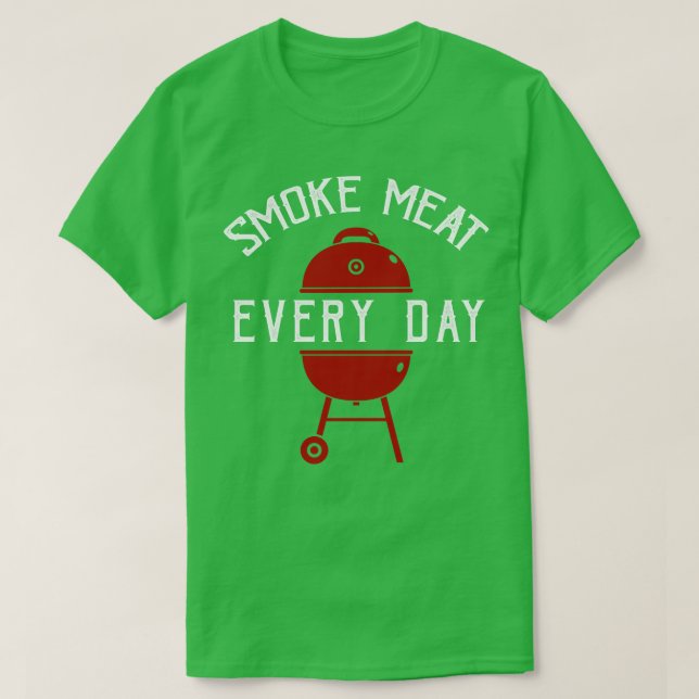 Funny BBQ Smoker Accessory Pitmaster Dad Grilling T-Shirt (Design Front)
