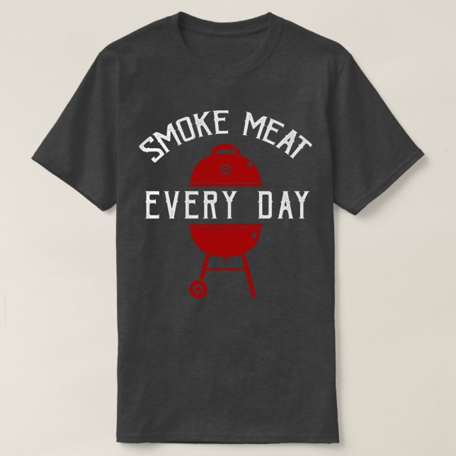 Funny BBQ Smoker Accessory Pitmaster Dad Grilling T-Shirt (Design Front)