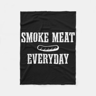 Funny Bbq Smoker Dad Grilling Meat Quote  Fleece Blanket
