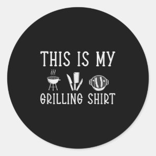 Funny Bbq Smoker Grill & Barbecue Pork Grillin Classic Round Sticker