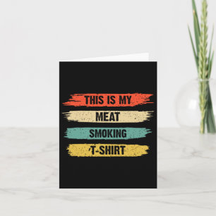 Funny Bbq Smoker Lover Retro Vintage This Is My Me Card