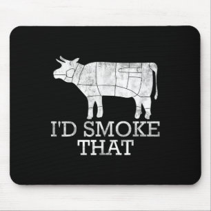 Funny Bbq Smoking Meat Grilled Steak Id Smoke That Mouse Pad