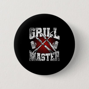 Funny Bbq Steak Grill Master Smoked Meat Grilling 2 Inch Round Button