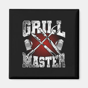 Funny Bbq Steak Grill Master Smoked Meat Grilling Magnet