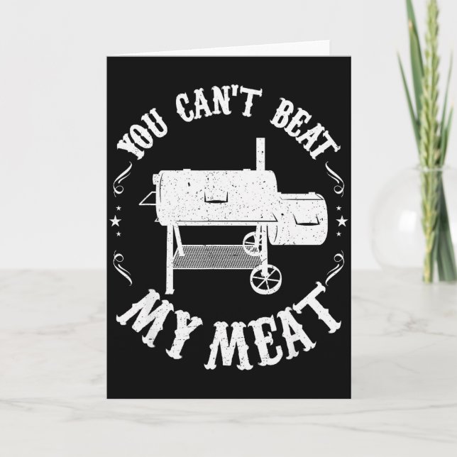 Funny Bbq T Reverse Flow Smoker Accessory Dad Gril Card (Front)