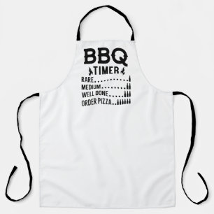 Funny BBQ Timer  Apron