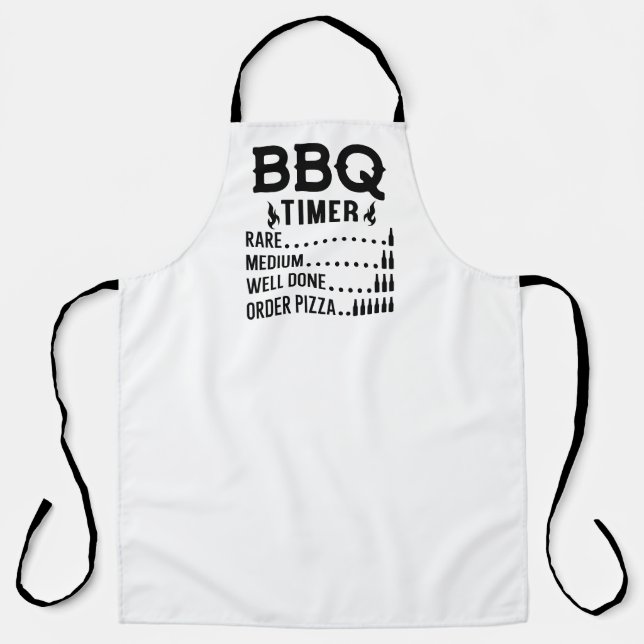 Funny BBQ Timer  Apron (Front)