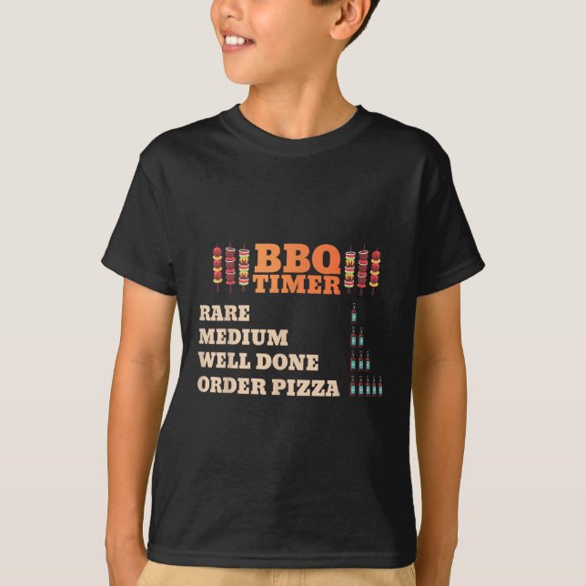 Funny Bbq Timer Barbecue Grill Master Grilling Dri T-Shirt (Front)