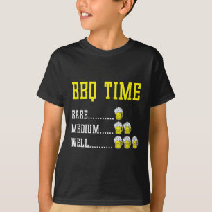 Funny Bbq Timer Beer Drinking Gift Smoked Meat Bar T-Shirt