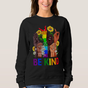 Funny Be Kind Sign Language Hand Talking Teachers  Sweatshirt