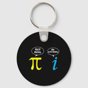 Funny Be Rational Get Real Math Lover Tee Teacher Keychain