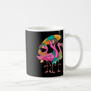Funny Beach Flamingos With Towels Cool Summer Bird Coffee Mug