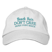 Funny Beach Hair Don't Care Custom Beach Name