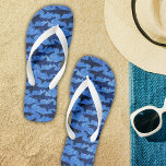 Funny Beach House Great White Sharks Kid's Flip Flops<br><div class="desc">School of great white sharks. Watch where you put your toes!</div>