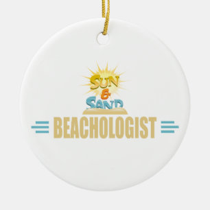 Funny Beach Lover Ceramic Ornament