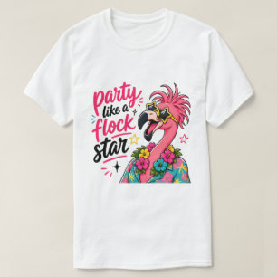 Funny beach pink flamingo T-Shirt