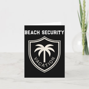 Funny beach security mom dad surf mermaid vacation card