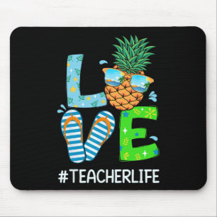Funny Beach Summer Love Teacher Christmas In July Mouse Pad