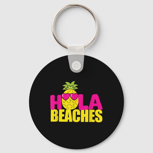 Funny Beach Summer Vacation Pineapple T Cruise Hol Keychain (Front)