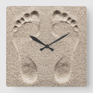 Funny Beach Theme Square Wall Clock
