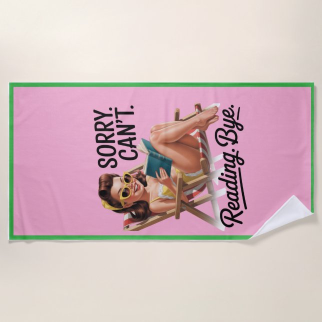 Funny Beach Towel for Readers (Front)