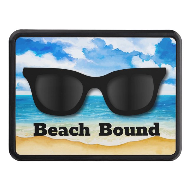 Funny Beach Trailer Hitch Cover (Front)