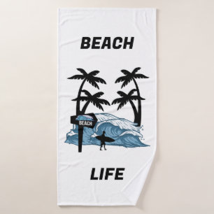 Funny Beach Wave Bath Towel Set