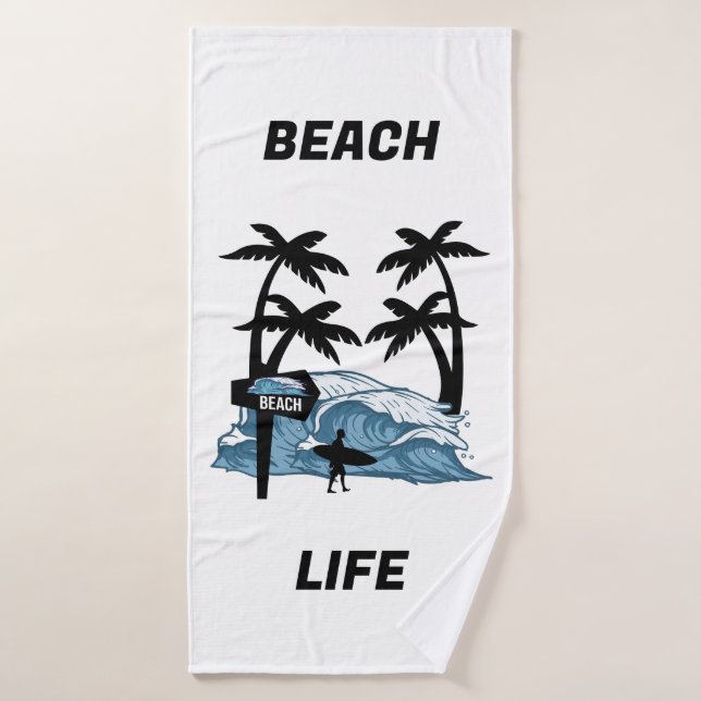 Funny Beach Wave Bath Towel Set (Bath Towel)