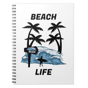 Funny Beach Wave Notebook