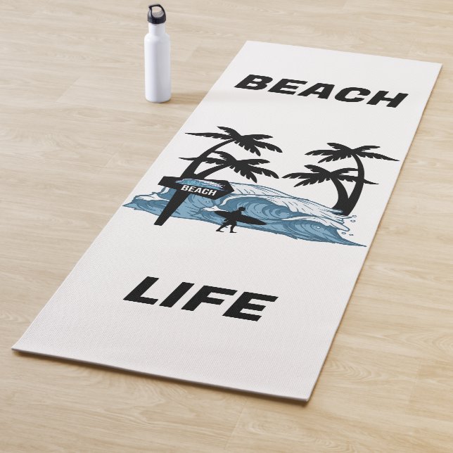 Funny Beach Wave Yoga Mat (In Situ)