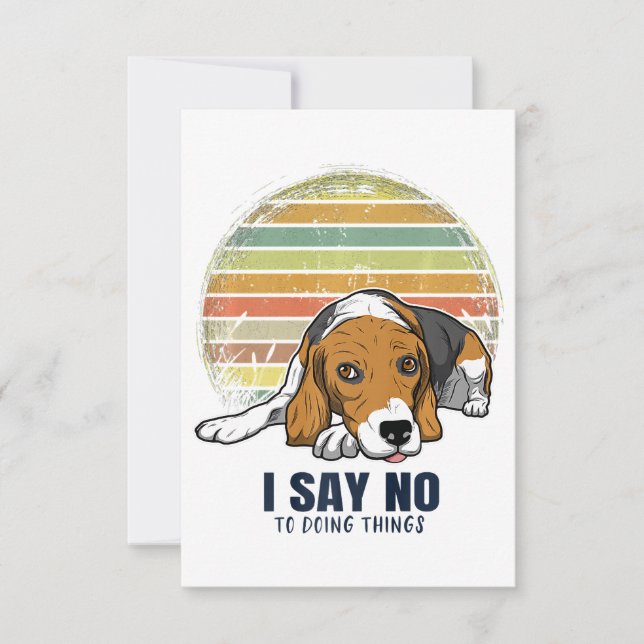 Funny Beagle/ Beagle Dog Lovers   Thank You Card (Front)