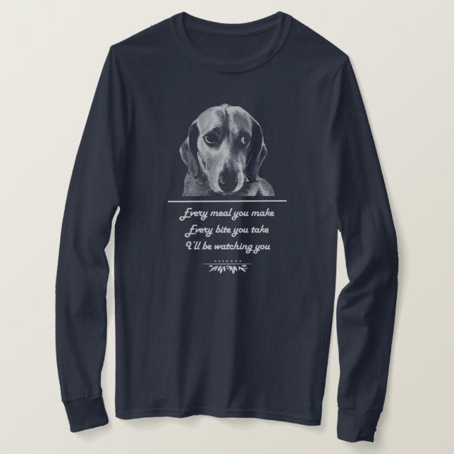 Funny Beagle Begging T-Shirt (Design Front)