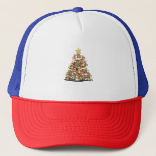Funny beagle Christmas tree for beagle dog lovers  Trucker Hat