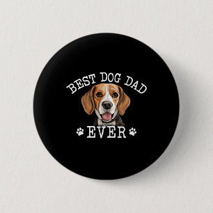 Funny Beagle Dad Fathers Day Vintage Ever Dog Love 2 Inch Round Button