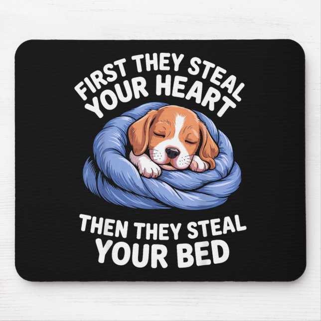Funny Beagle Design For Men Women Hound Beagle Dog Mouse Pad (Front)