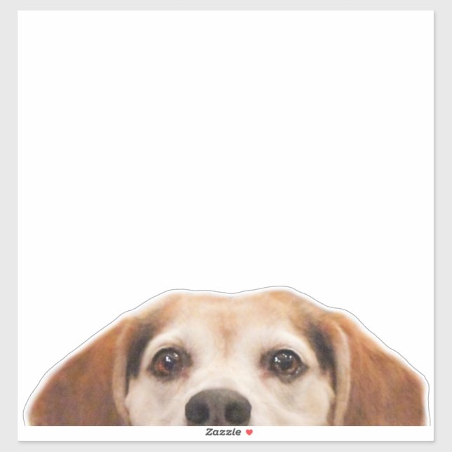 Funny Beagle Dog Half Face (Sheet)