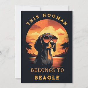 Funny Beagle Dog Parent Personalized Announcement