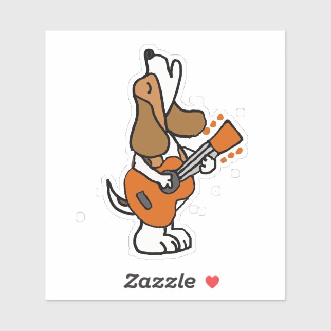 Funny Beagle Dog Singing and Playing Guitar (Sheet)